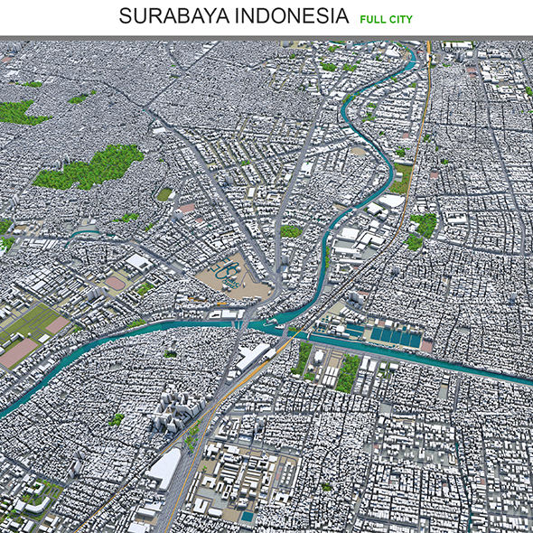 Surabaya city Indonesia - 3Docean 30180842