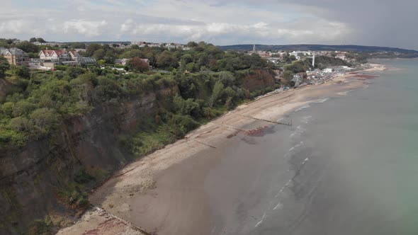 Drone Aerial View Isle Of White East Coast Shanklin and Sandown