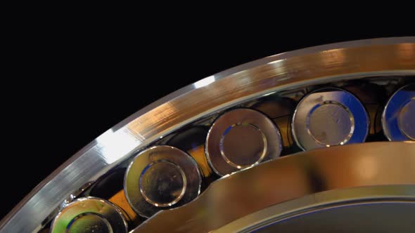 Chrome Surface Of The Roller Bearing Shines Brightly In Different Colors 4