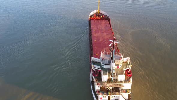 Cargo Ship On The Danube River alt