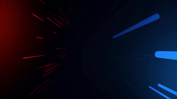 Abstract multicolored hyperspace tunnel on black background alt