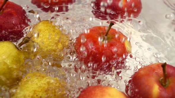 The washing of the fruits before eating.