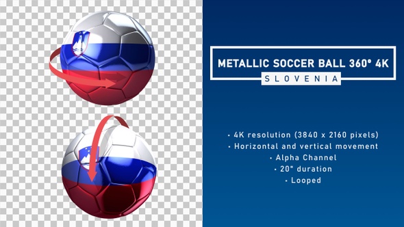 Metallic Soccer Ball 360º 4K - Slovenia