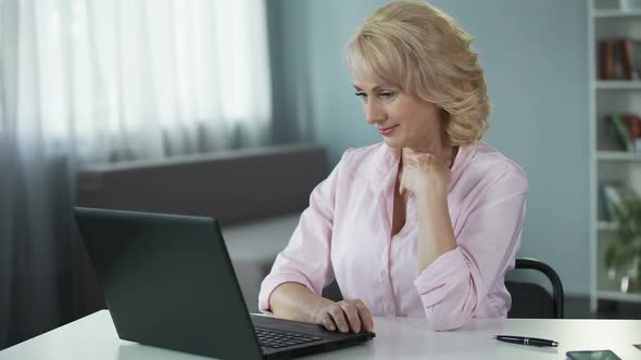 Flirty Woman Pranking and Registering on Dating Website to Find New Boyfriend alt