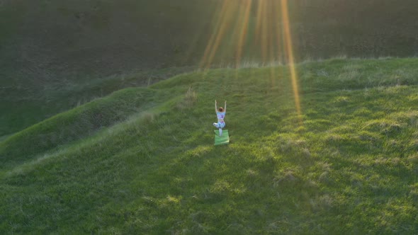 Woman Practicing Yoga in Nature