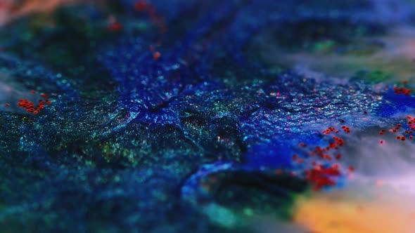 Glitter Fluid Mix Ink Water Background Blue Red alt