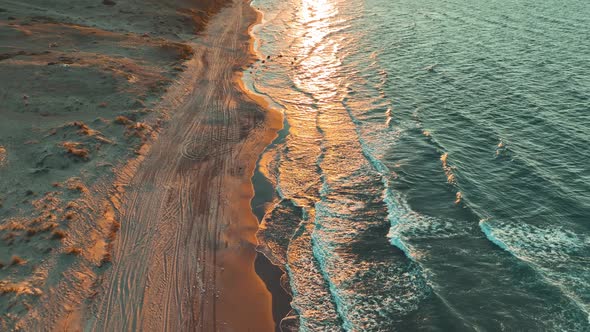 sea ​​beach sand sunset