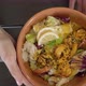 Salad with Shrimps Sprinkled with Black Sesame Seeds - VideoHive Item for Sale