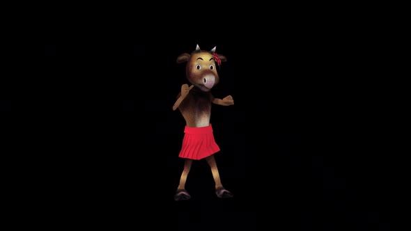 Cartoon Mrs. Moose Dance 1 alt