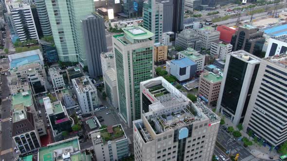 Seoul Samseong Dong City Building Aerial View