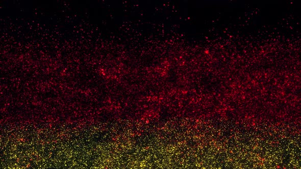 Germany Flag With Abstract Particles