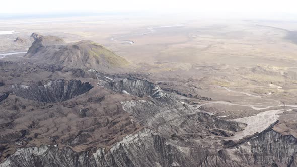 Aerial View Of Katla Volcano With Caldera In Southern Iceland. alt