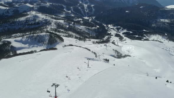 Aerial View of the Ski Resort