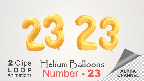 Celebration Helium Balloons With Number – 23