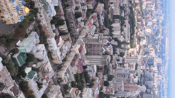 Vertical Video  Kyiv Ukraine Aerial View of the City alt