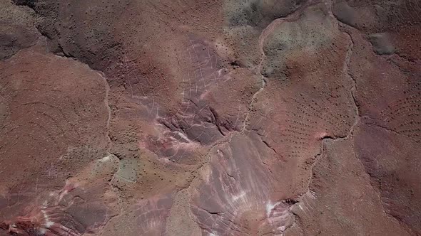 Aerial Top View of Atlas Mountains in Morocco alt