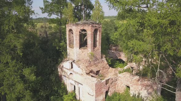 Abandoned church in the forest alt