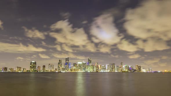 Miami Urban Skyline at Night. Florida, United States of America alt