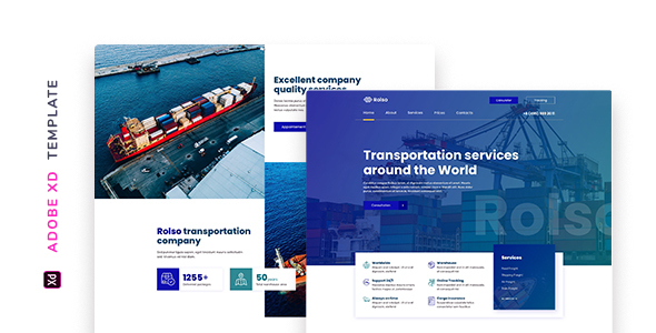 Rolso – Logistic Company Template for Adobe XD