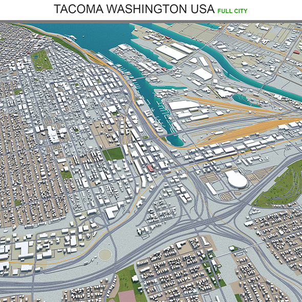 Tacoma city Washington - 3Docean 30185836