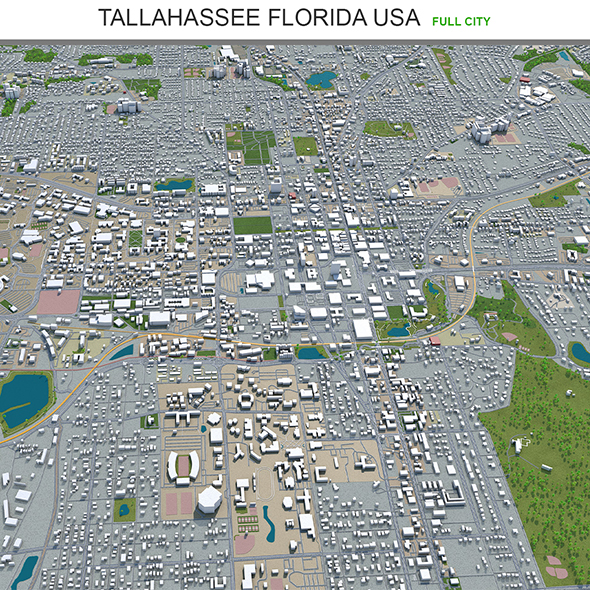 Tallahassee city Florida - 3Docean 30186592