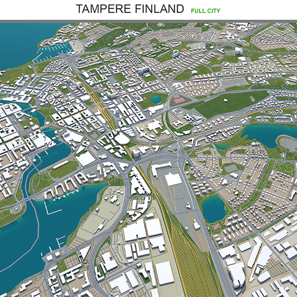 Tampere city Finland - 3Docean 30186624