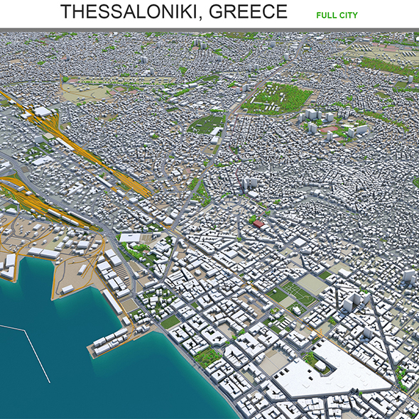 Thessaloniki city Greece - 3Docean 30188190