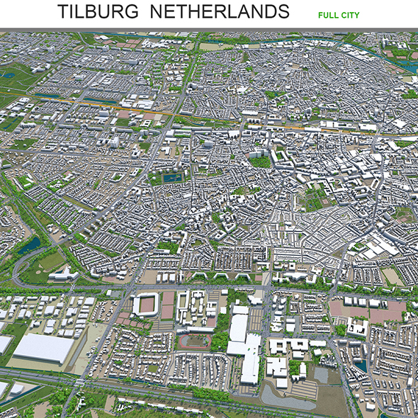 Tilburg city Netherlands - 3Docean 30188469