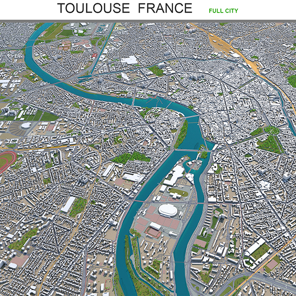 Toulouse city France - 3Docean 30188759