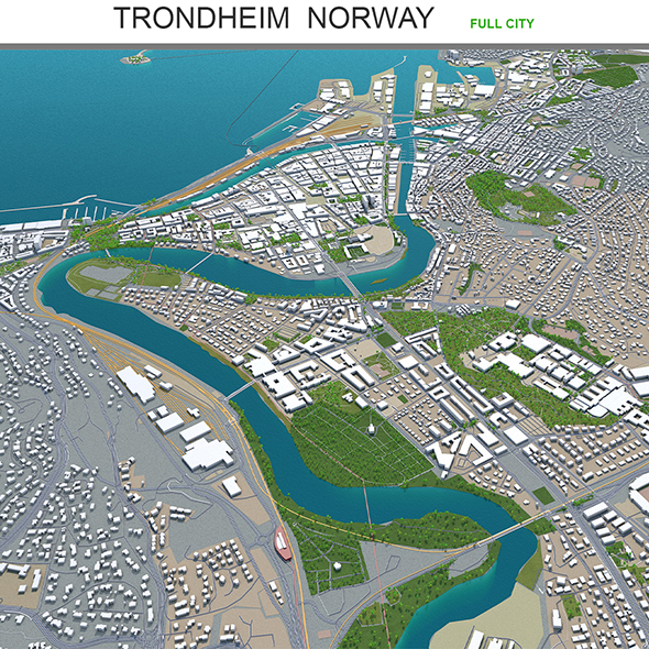 Trondheim city Norway - 3Docean 30193014