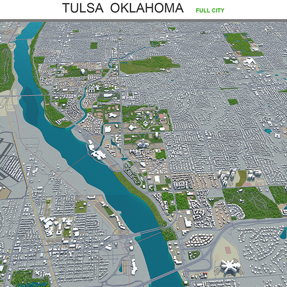 Tulsa city Oklahoma - 3Docean 30194204