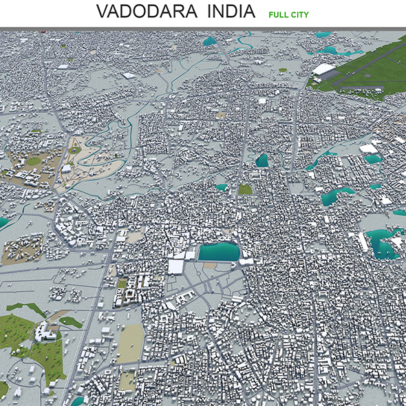 Vadodara city India - 3Docean 30194457