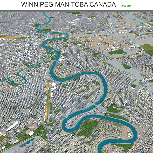 Winnipeg Manitoba city - 3Docean 30194904