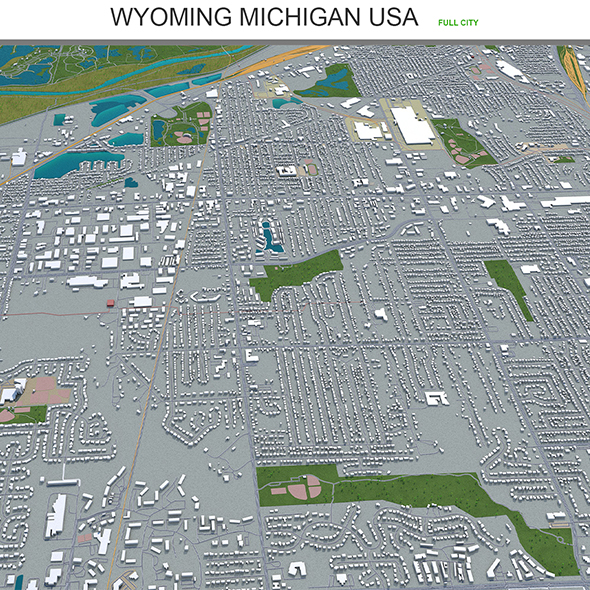 Wyoming city Michigan - 3Docean 30202639