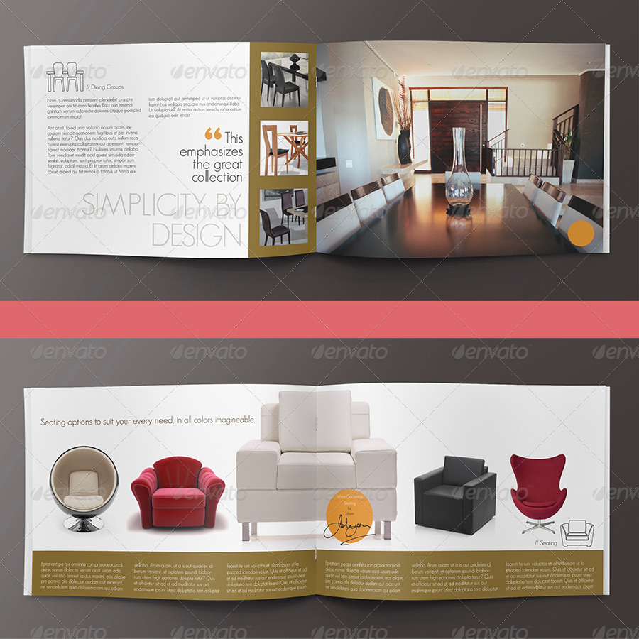 Modern Home  Interior Design  Brochure Catalog  by mailchelle 