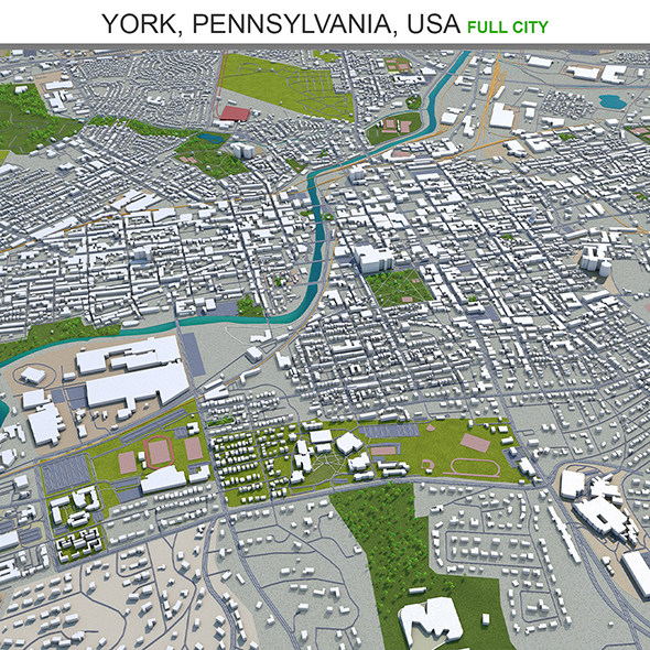 York Pennsylvania city - 3Docean 30202965