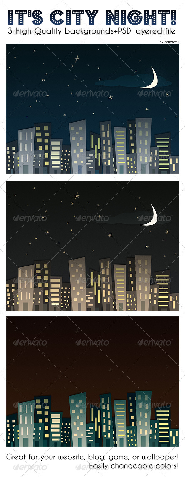 City Night Backgrounds - Backgrounds Graphics