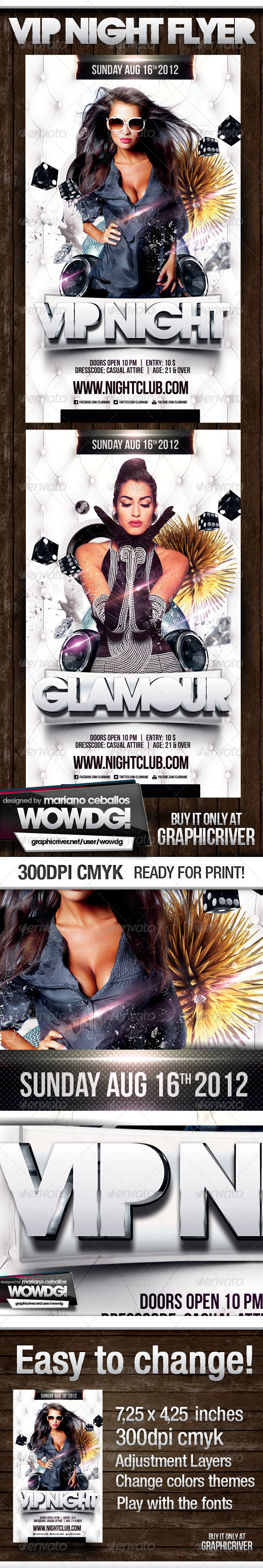 Vip Night Party Flyer - Clubs & Parties Events