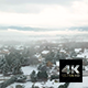 Aerial Pedestal View Of Snowy French Village And Mountains - VideoHive Item for Sale