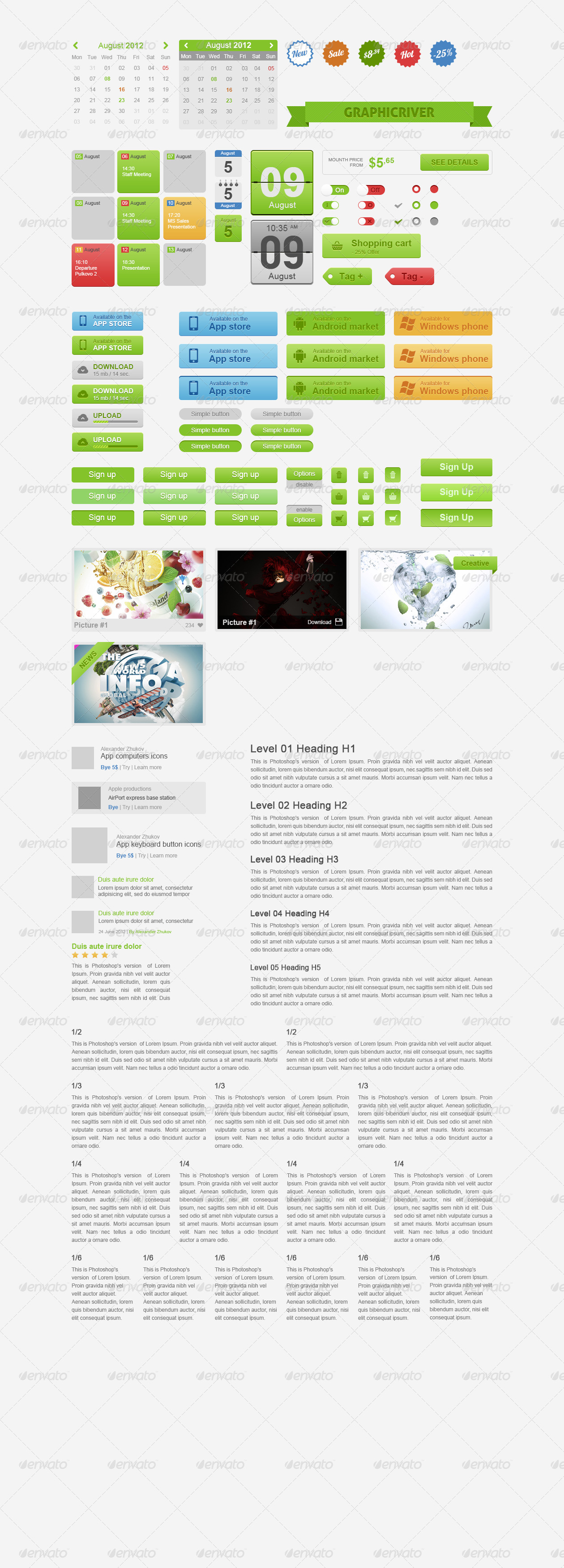 Light Theme Big Pack Web Constructor 1.0, Web Elements | GraphicRiver