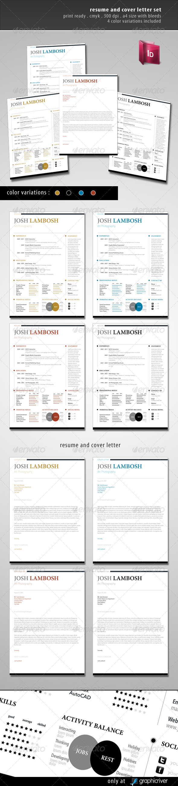 Resume And Cover Letter Set - Resumes Stationery