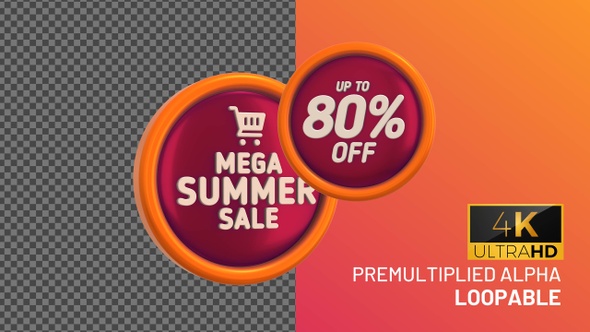 Summer Sale Up To 80 Percent Off Bage Looping with Alpha Channel alt