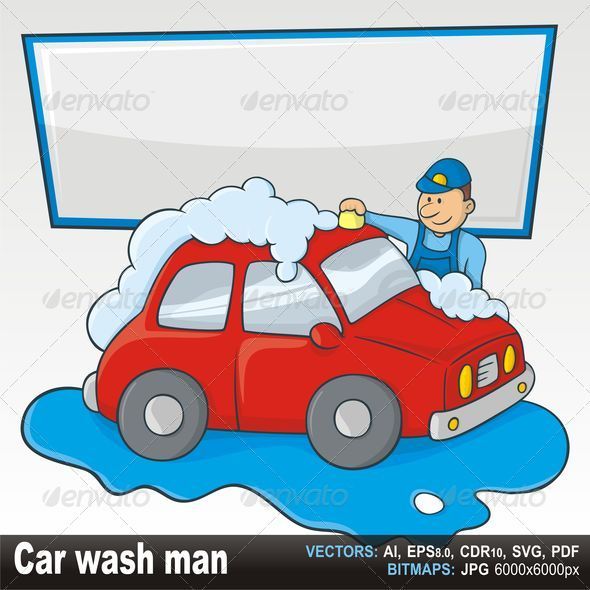 Carwash Man - Characters Vectors