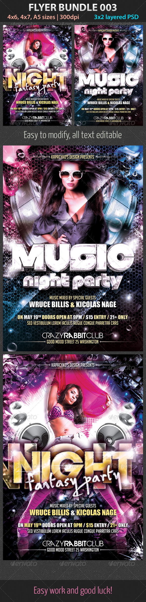 Flyer Bundle 003 - Clubs & Parties Events