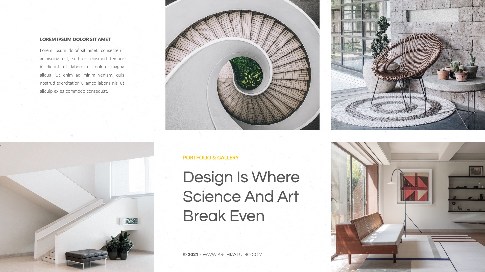 Archia - Architecture And Interior Google Slides Template, Presentation ...