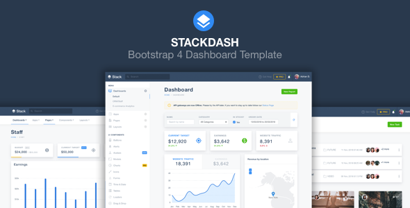 Great StackDash - Bootstrap 4 Admin Dashboard Theme