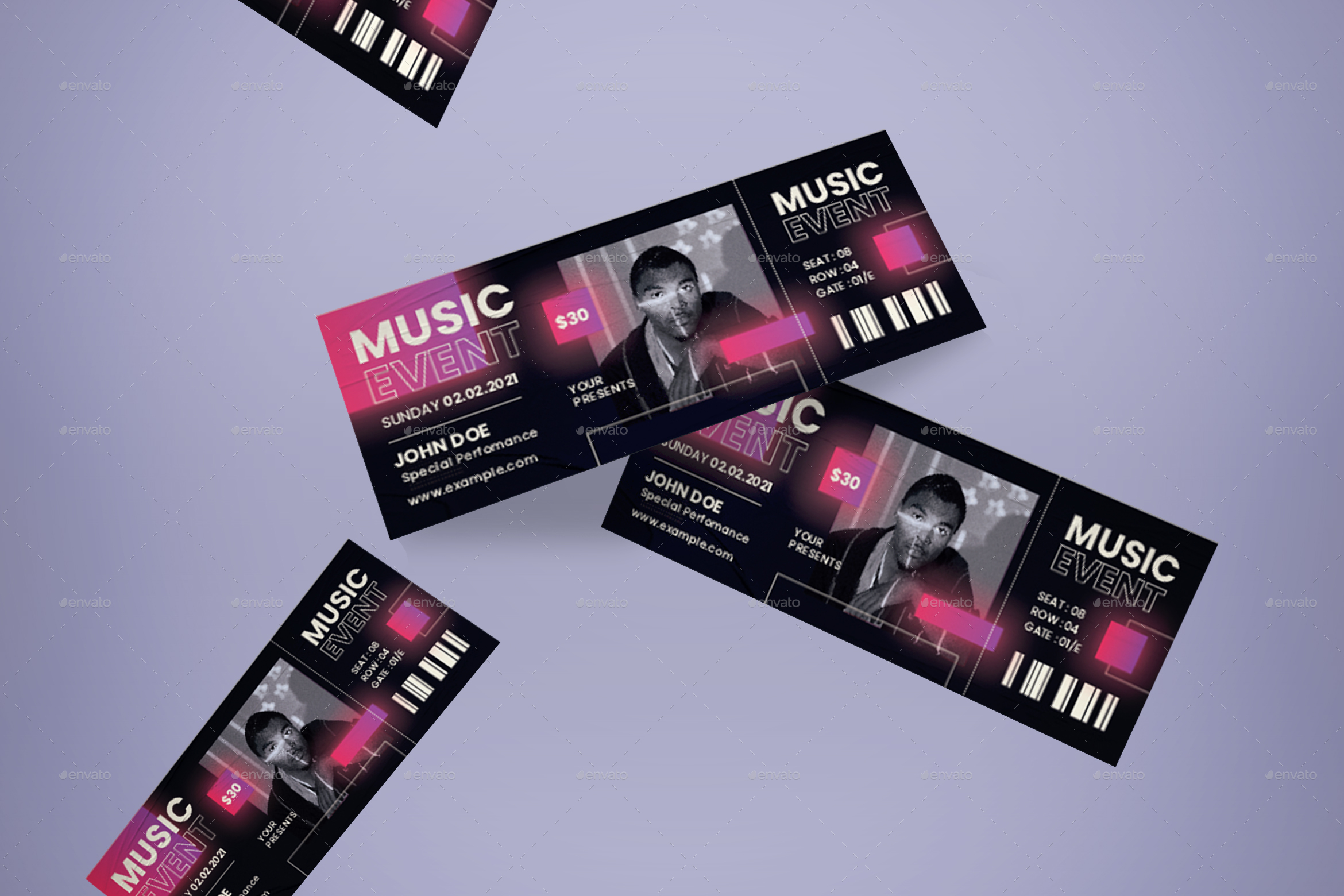 Ticket Music, Print Templates | GraphicRiver