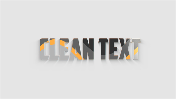 3D Clean Text Animation