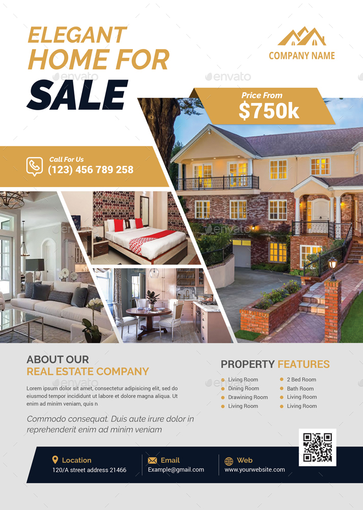 Real Estate Flyer, Print Templates | GraphicRiver