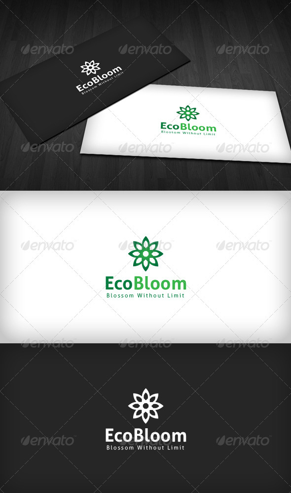 Eco Bloom Logo - Vector Abstract